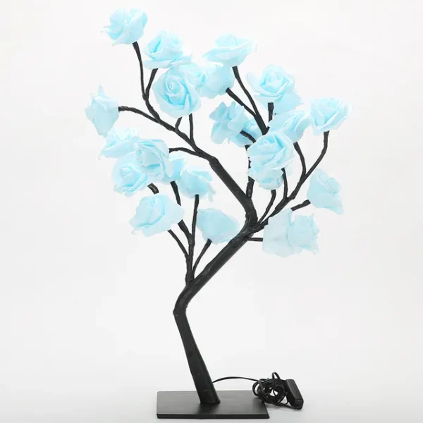 Blue Rose Tree Lamp