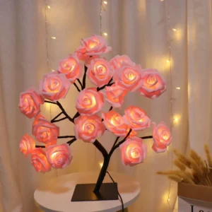 Pink Rose Tree Lamp