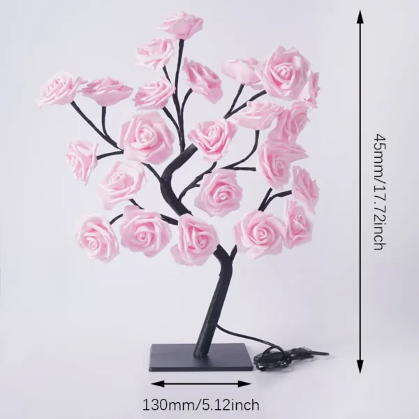 Rose Tree Lamp dimensions